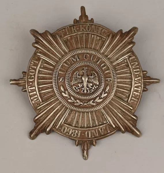 Prussian Silver Garde Enlisted Shako Plate Visuel 1 principal